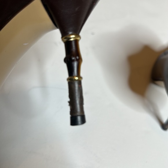 Gucci Brown Leather Bamboo Heel Ankle Boot 7 1/2 - Picture 10 of 16